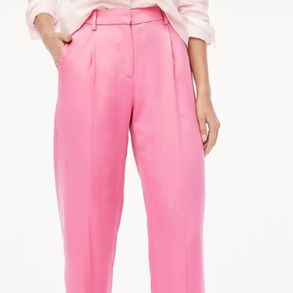 NWT J. Crew Wide-leg pleated twill trouser pants in Size 12 - Picture 1 of 3